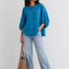 Azure Relaxed Linen Shirt
