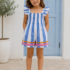 Azure Stripe Kids’ Romper