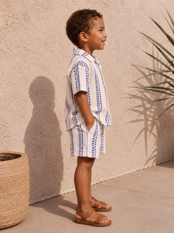 Blue Motif Linen Set