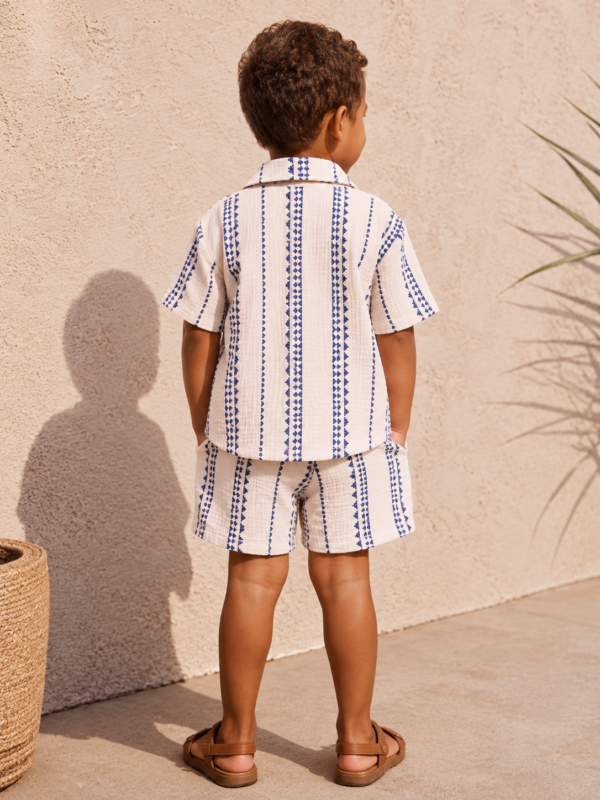 Blue Motif Linen Set
