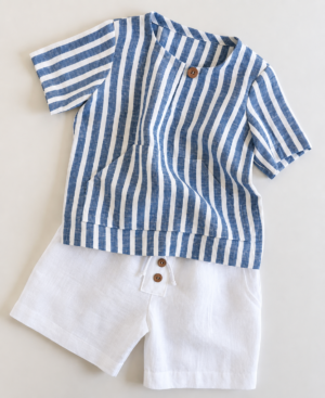 Blue Stripe & White Kids’ Set (2) Blue Stripe & White Kids’ Set