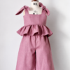 Blush Bow-Shoulder Romper