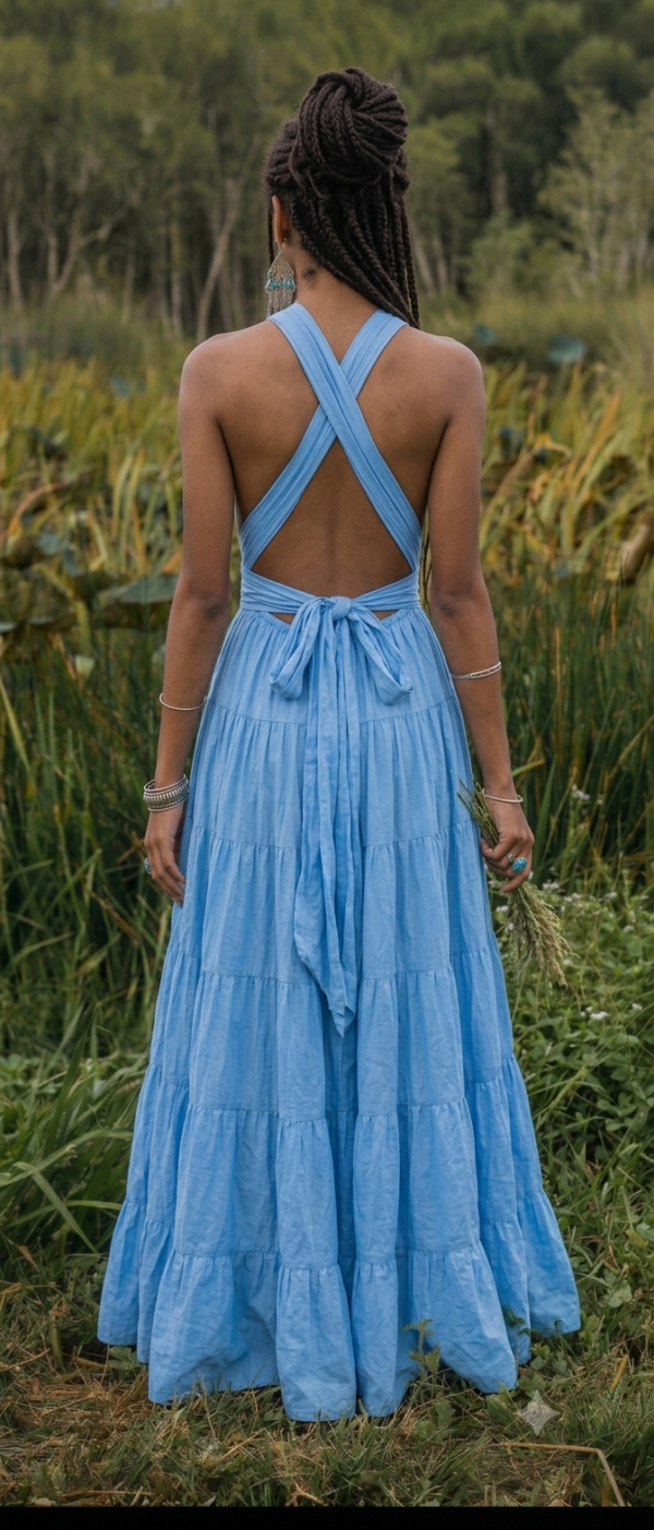 Bohimian Blue dress