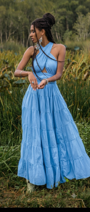 Bohimian Blue dress