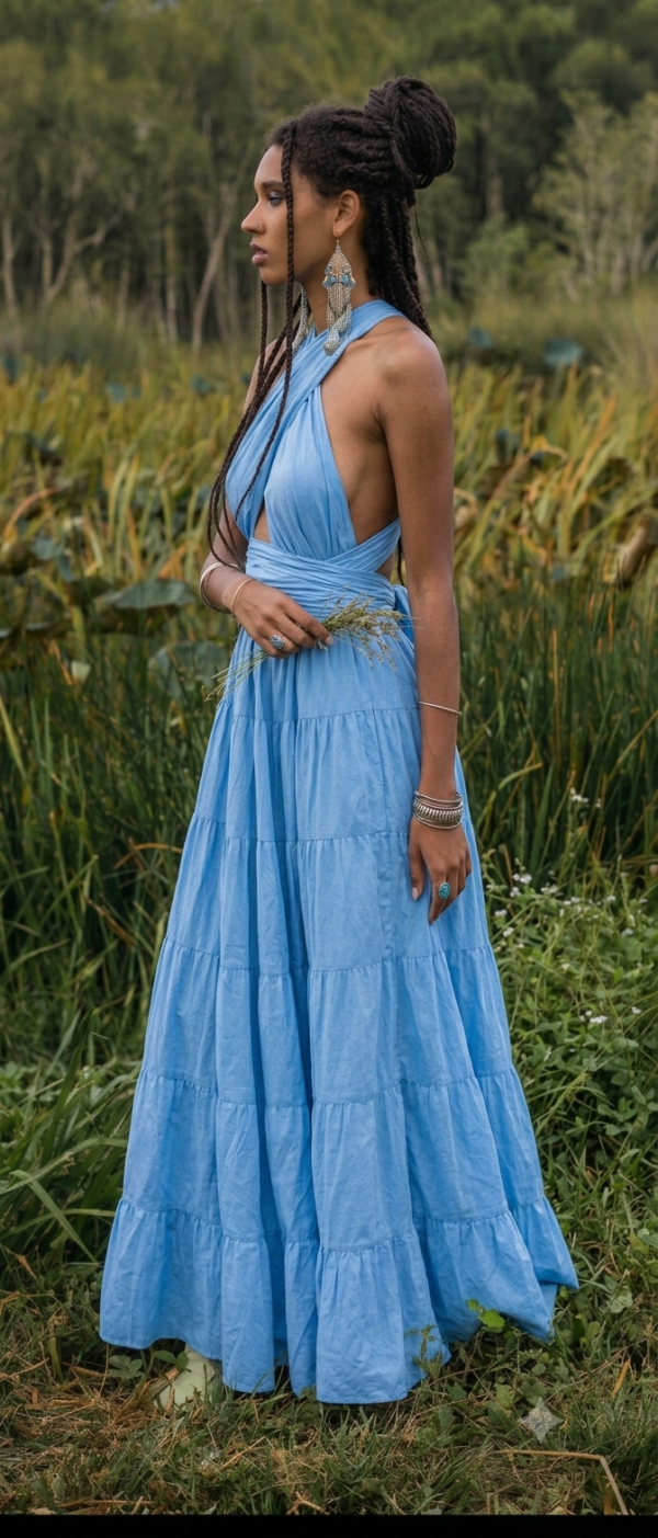 Bohimian Blue dress