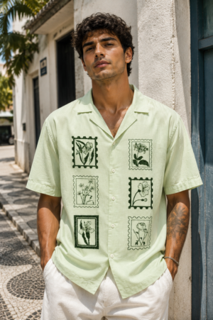 Botanical Stamp Shirt (1) Botanical Stamp Shirt