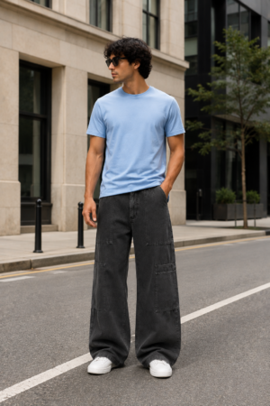 Charcoal Panel Cargo Pants