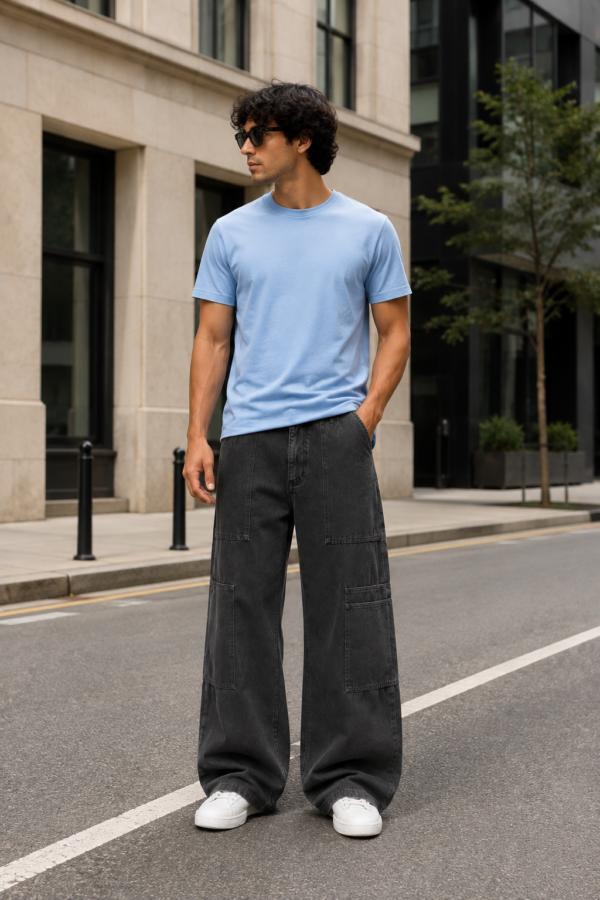 Charcoal Panel Cargo Pants
