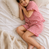 Cherry Stripe Kids’ Sleep Set