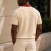 Cream Crimson Bird Polo (2) Cream Crimson Bird Polo