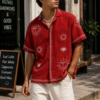 Crimson Sunburst Embroidered Shirt (1) Crimson Sunburst Embroidered Shirt