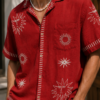 Crimson Sunburst Embroidered Shirt (3) Crimson Sunburst Embroidered Shirt