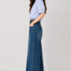 Dark Wash Falre Jeans Side Dark Wash Flare Jeans