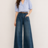Dark Wash Flare Jeans Front Dark Wash Flare Jeans