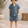 Denim Blue Embroidered Co-Ord (1) Denim Blue Embroidered Set