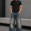 Faded Indigo Wide-Leg Jeans (2) Faded Indigo Wide-Leg Jeans