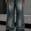 Faded Indigo Wide-Leg Jeans (3) Faded Indigo Wide-Leg Jeans
