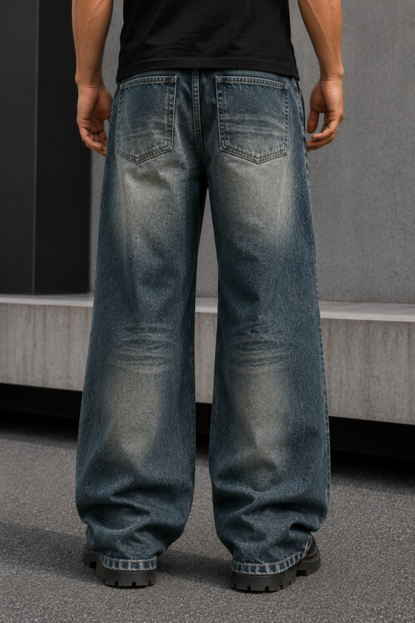 Faded Indigo Wide-Leg Jeans (3) Faded Indigo Wide-Leg Jeans