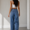 Floral Stitch Denim Back Floral Stitch Denim