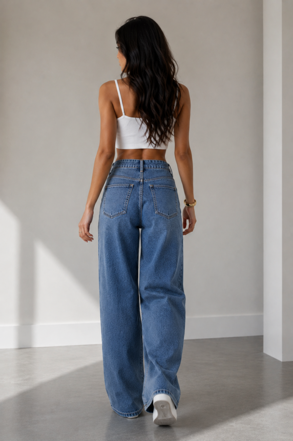Floral Stitch Denim Back Floral Stitch Denim