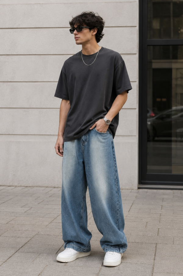 Ice Blue Relaxed Jeans (2) Ice Blue Relaxed Jeans