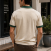 Ivory Green-Trim Polo