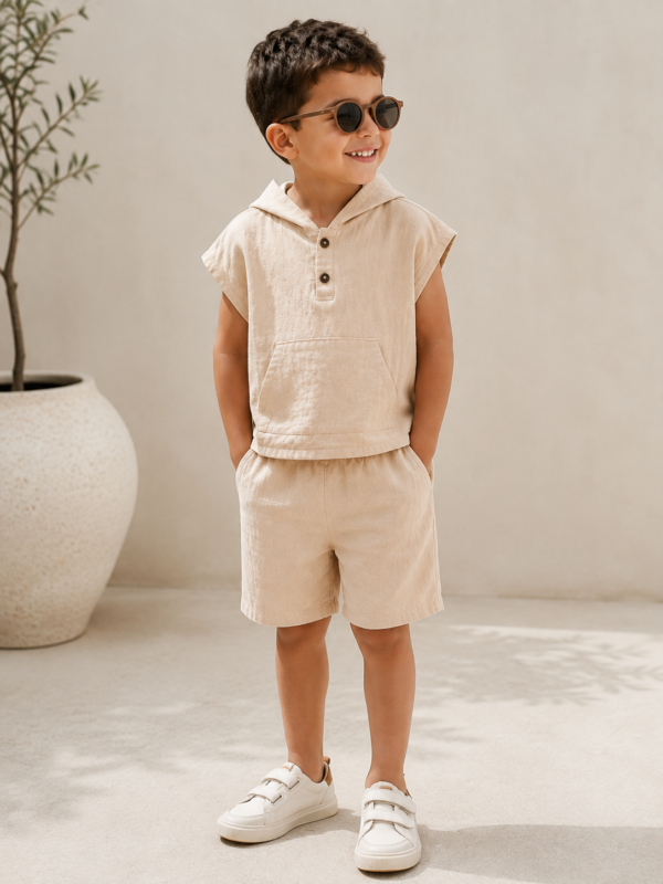 Ivory Hooded Kids’ Set
