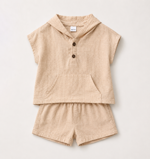 Ivory Hooded Kids’ Set
