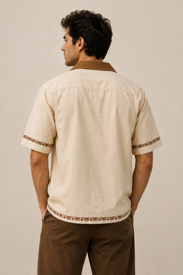 Ivory Sunburst Embroidered Shirt (2) Ivory Sunburst Embroidered Shirt