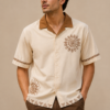 Ivory Sunburst Embroidered Shirt (3) Ivory Sunburst Embroidered Shirt