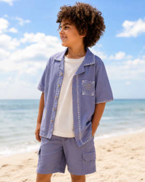 Lilac Palm Stitch Shirt