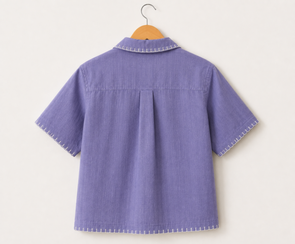 Lilac Palm Stitch Shirt (2) Lilac Palm Stitch Shirt