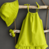 Lime Green Ruffle Sundress Set (1) Lime Green Ruffle Sundress Set