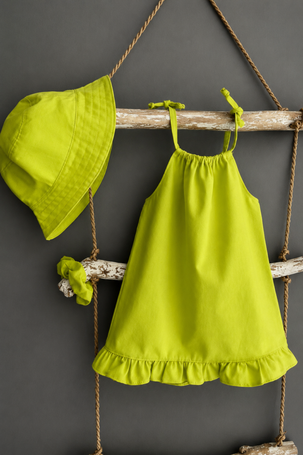 Lime Green Ruffle Sundress Set (1) Lime Green Ruffle Sundress Set