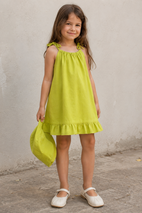 Lime Green Ruffle Sundress Set (3) Lime Green Ruffle Sundress Set