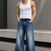 Mid-Wash Wide-Leg Jeans (3) Mid-Wash Wide-Leg Jeans