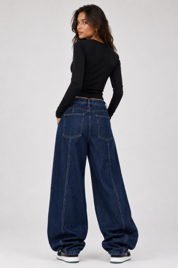 Midnight Utility Wide-Leg Jeans Back Midnight Utility Wide-Leg Jeans