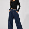 Midnight Utility Wide-Leg Jeans Front Midnight Utility Wide-Leg Jeans