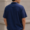 Navy Botanical Embroidered Shirt Back Navy Botanical Embroidered Shirt
