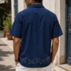Navy Coastal Palm Shirt (3) Navy Coastal Palm Shirt