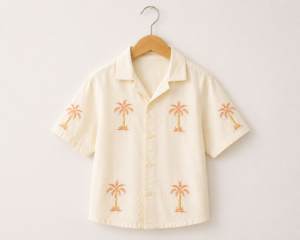 Palm Embroidered Kids’ Shirt