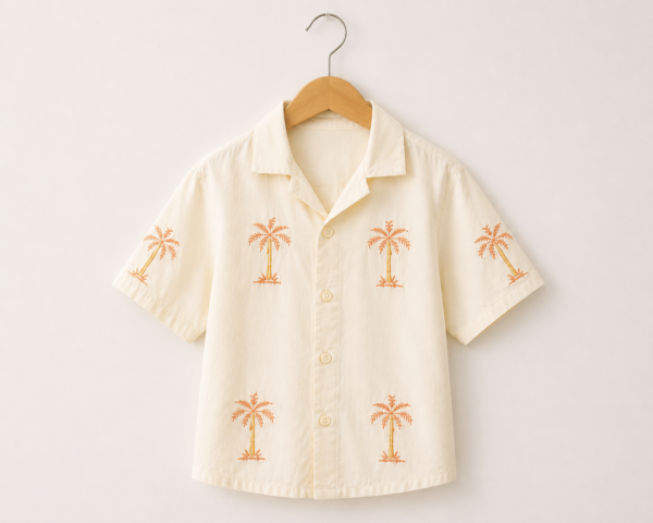 Palm Embroidered Kids’ Shirt