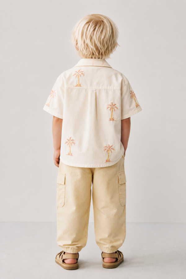 Palm Embroidered Kids’ Shirt