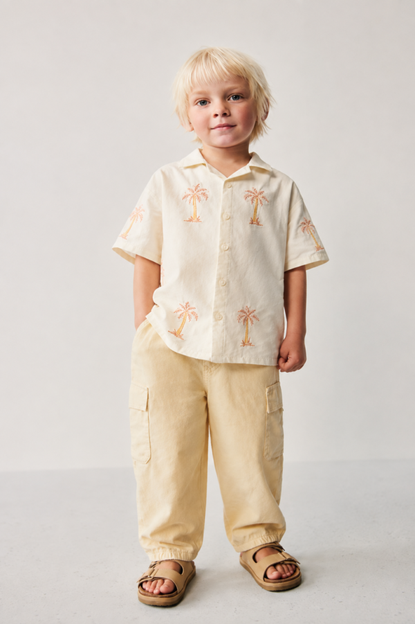 Palm Embroidered Kids’ Shirt