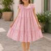 Pink Blossom Eyelet Dress
