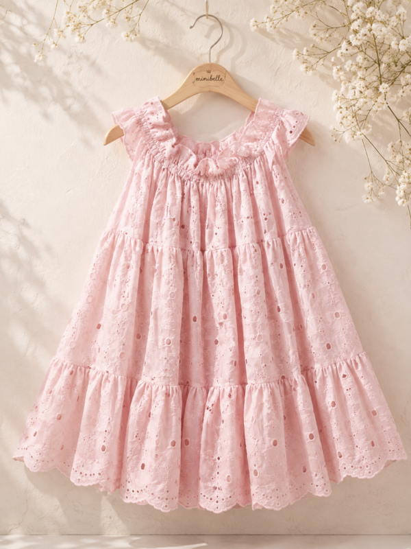 Pink Blossom Eyelet Dress