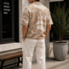 Sandstone Abstract Knit Polo (3) Sandstone Abstract Knit Polo