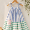 Seaside Stripe Ruffle Dress (1) Seaside Stripe Ruffle Dress