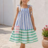 Seaside Stripe Ruffle Dress (3) Seaside Stripe Ruffle Dress