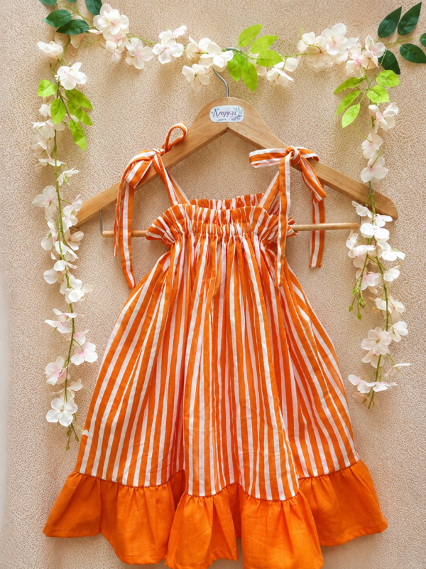 Tangerine Striped Sundress (1) Tangerine Striped Sundress